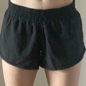 Black Lululemon flutter leg short